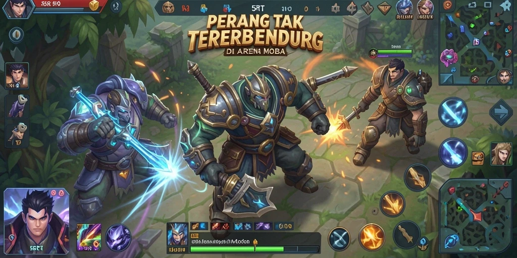 Tampilan gameplay seru dari 5RT dengan aksi pertarungan yang intens.