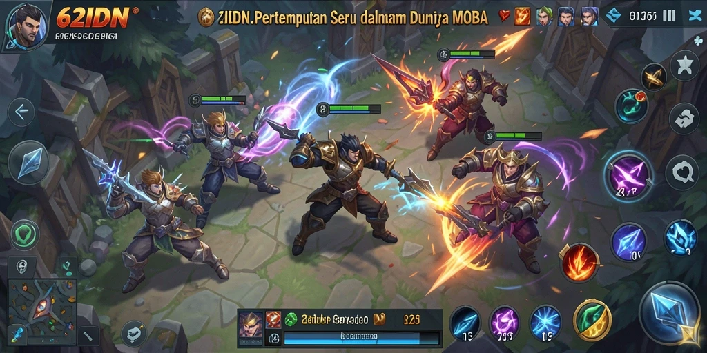 Gameplay seru 62IDN di arena MOBA.