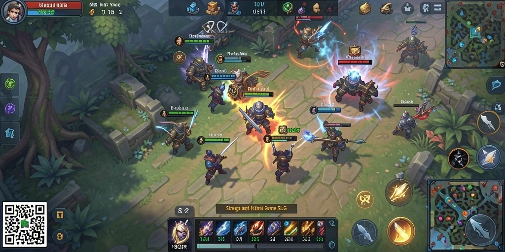 Tangkapan layar yang menunjukkan pertempuran epik dalam game SLG.