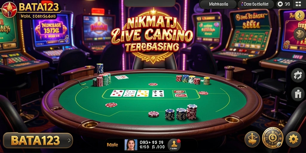 Tampilan gameplay BATA123 yang menegangkan di live casino.