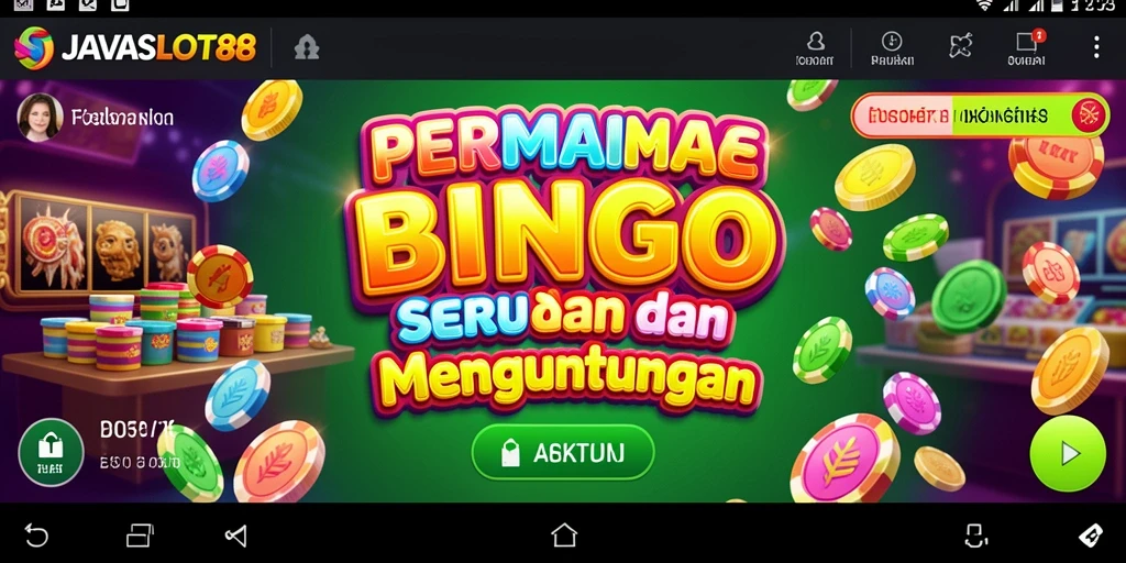 Tampilan gameplay seru dalam JAVASLOT88 saat bermain Bingo.