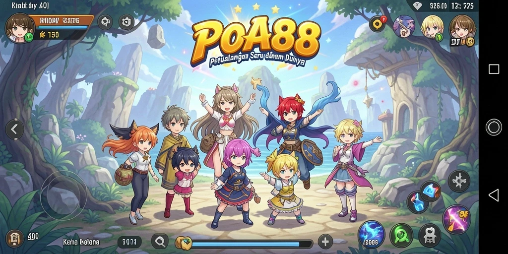 Menampilkan karakter Anime yang beraksi dalam pertempuran epik.
