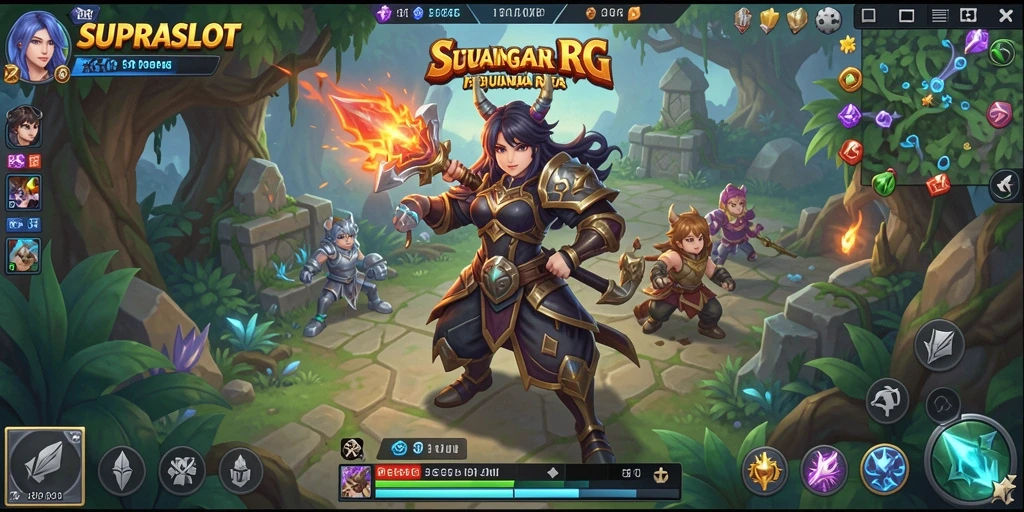 Tampilan grafik menawan dalam gameplay SUPRASLOT yang mengasyikkan.