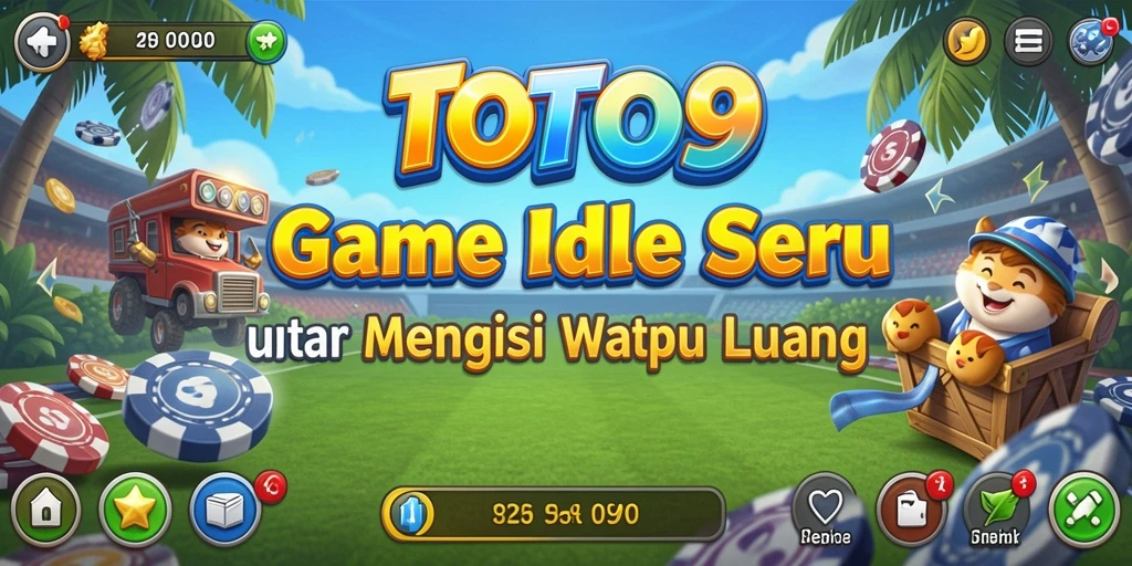 Screenshot gameplay TOTO9 menampilkan karakter yang sedang mengumpulkan sumber daya secara otomatis.