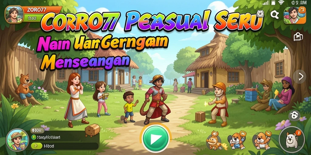 Tangkapan layar menampilkan keseruan gameplay ZORO77 yang penuh warna.
